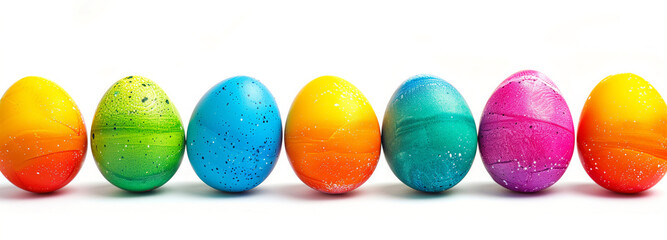 Painted colorful eggs for Easter