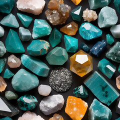 colored minerals, ai-generatet