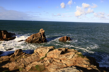 Fototapeta na wymiar The peninsula of Quiberon is a French peninsula located in Morbihan, Brittany