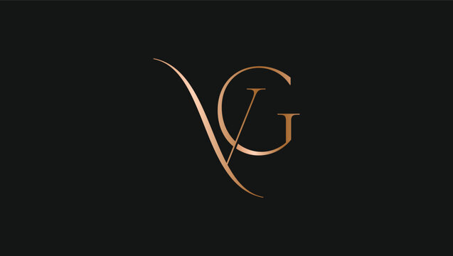 VG GV logo design. Vector illustration.