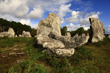 The Carnac stones are an exceptionally dense collection of megalithic sites near the south coast of Brittany in northwestern France
