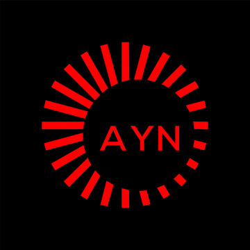 AYN  logo design template vector. AYN Business abstract connection vector logo. AYN icon circle logotype.
