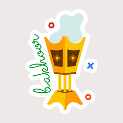 Premium flat sticker of bakhoor 