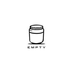 Empty Jar vintage retro logo design