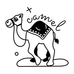 Check out this glyph sticker of camel 