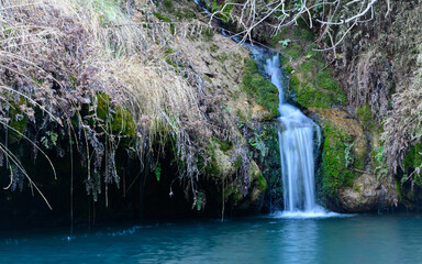 CASCADA EN EL PARAJE DENOMINADO LA CUEVA DE LOS ANGELES, CERCA DE LA POBLACION DE VILLAMALEA, EN LA...