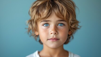 A Little Boy with Blue Eyes, The Innocence of Youth, Childhood Portrait, A Young Child's Smile.