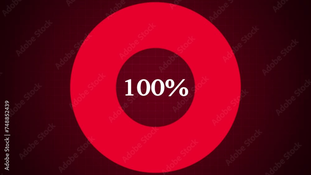 Aufkleber circle loading animation. process loading bar, gradient color rotating ring spinning with 0 to 100 %