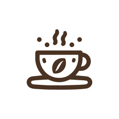 Flat logo coffee elements and coffee accessoris vector