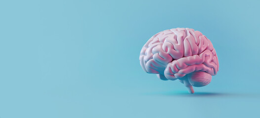 Human brain, mental health day concept - obrazy, fototapety, plakaty