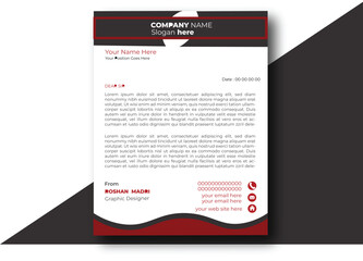 simple design letter head  vector