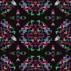 Fototapeta premium Traditional ethnic, geometric, ethnic,culture,ikat, fabric pattern for textiles,rugs,wallpaper,clothing,sarong,batik,wrap,embroidery,print,background, illustration, ikat