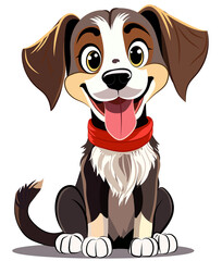 Cartoon cute dog