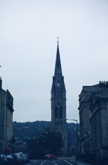 Fototapeta na wymiar St John's the Evangelist Church in Bath, Somerset, England during early 1990s