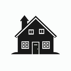 House simple icon. Clipart image isolated on white bac