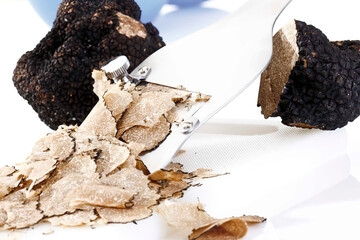 close up of sliced truffle
