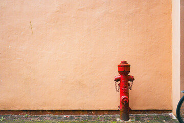Plaster Wall Texture with Hydrant