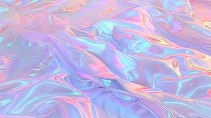 Tranquil ripples of a pastel holographic fabric landscape