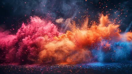 This is the festival of colors known as Holi - obrazy, fototapety, plakaty
