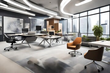 Fototapeta na wymiar modern office interior with table