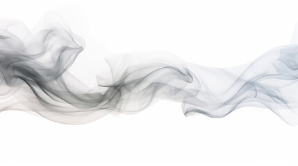 Smoke outline border asset, graphics for designers, design, white background - obrazy, fototapety, plakaty