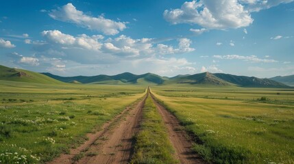 Inner mongolia well-kown horqin right wing qianqi grassland highway 