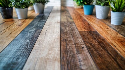 Laminate background. Wooden laminate and parquet boards for the floor in interior design. Texture and pattern of natural wood. - obrazy, fototapety, plakaty