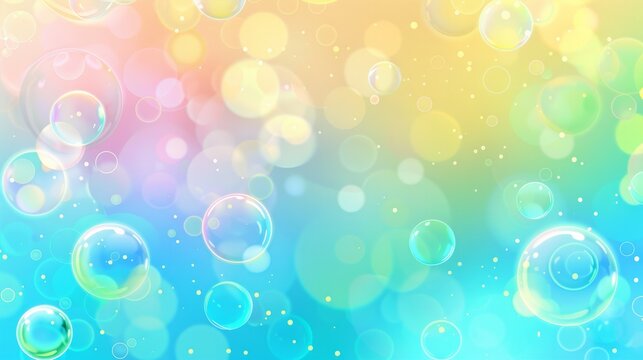 Light Blue, Yellow vector cover with spots. Blurred bubbles on abstract background with colorful gradient. New design for ad, poster, banner of your website. 