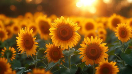 Obraz premium Spring, vast field full of colorful flowers in full bloom