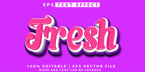 Fresh Eps editable text effect vector template