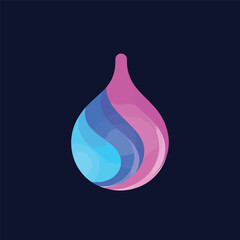 Water drop vector icon illustration