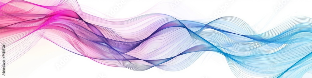 Poster an abstract wave design with colorful waves on it generative ai