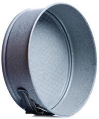 Springform baking pan on white background isolation