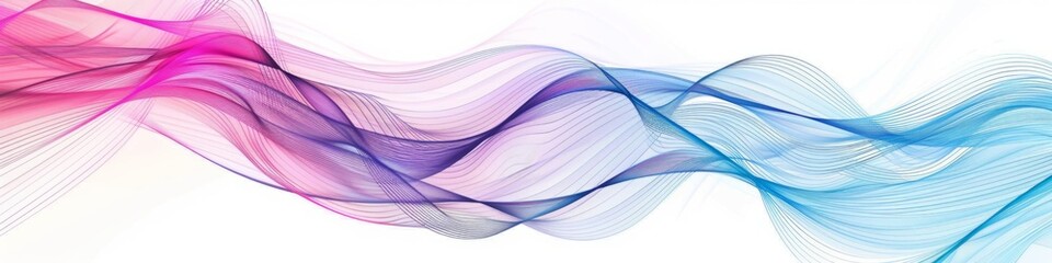 an abstract wave design with colorful waves on it Generative AI