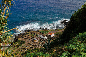 Landscapes at Azores islands, hiking at Santa Maria, Portugal, travel in Europe.