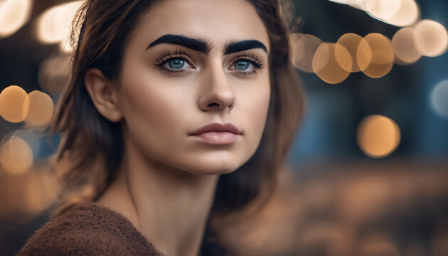 Portrait of a Woman Embracing her Unibrow
