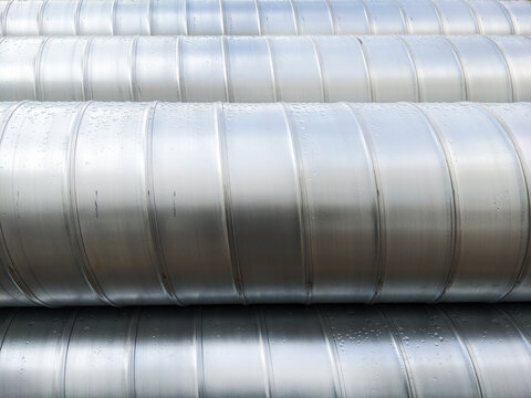 Close-up of Aluminum Ventilation Tubes