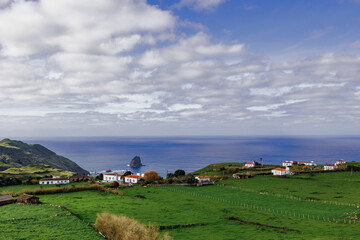 Landscapes at Azores islands, hiking at Santa Maria, Portugal, travel in Europe.