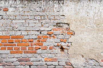 Brick and Plaster Texture Wall