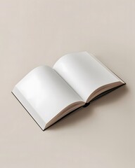 minimalist book mockup with clean lines and neutral tones