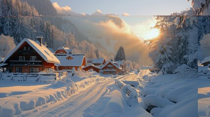 Winter in the mountains in Zakopane - obrazy, fototapety, plakaty