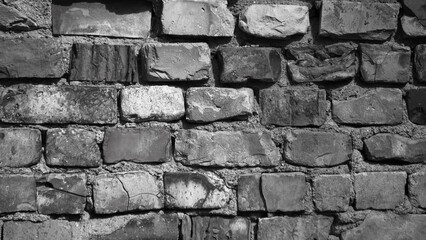 old brick wall close up in gray color