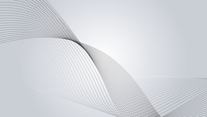 White and gray curve line background wallpaper vector image for presentation