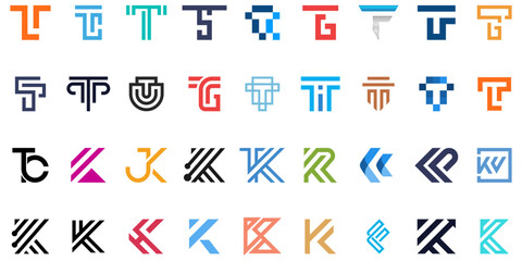 collection of abstract designs for digital, technology and finance