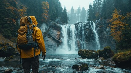 Rohacsky waterfall high tatras in Slovakia. Western Tatras mountains - obrazy, fototapety, plakaty