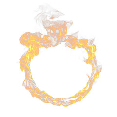 Fire flame on transparent background