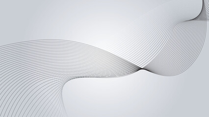 White and gray curve line background wallpaper vector image for presentation