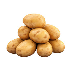 Potatoes cooked in clay isolated on transparent background