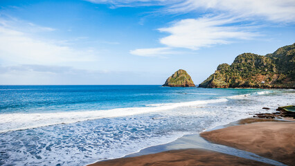 Landscapes at Azores islands, hiking at Santa Maria, Portugal, travel in Europe.