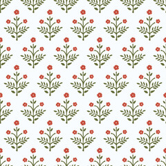 Indian Traditional floral Block print booti design 